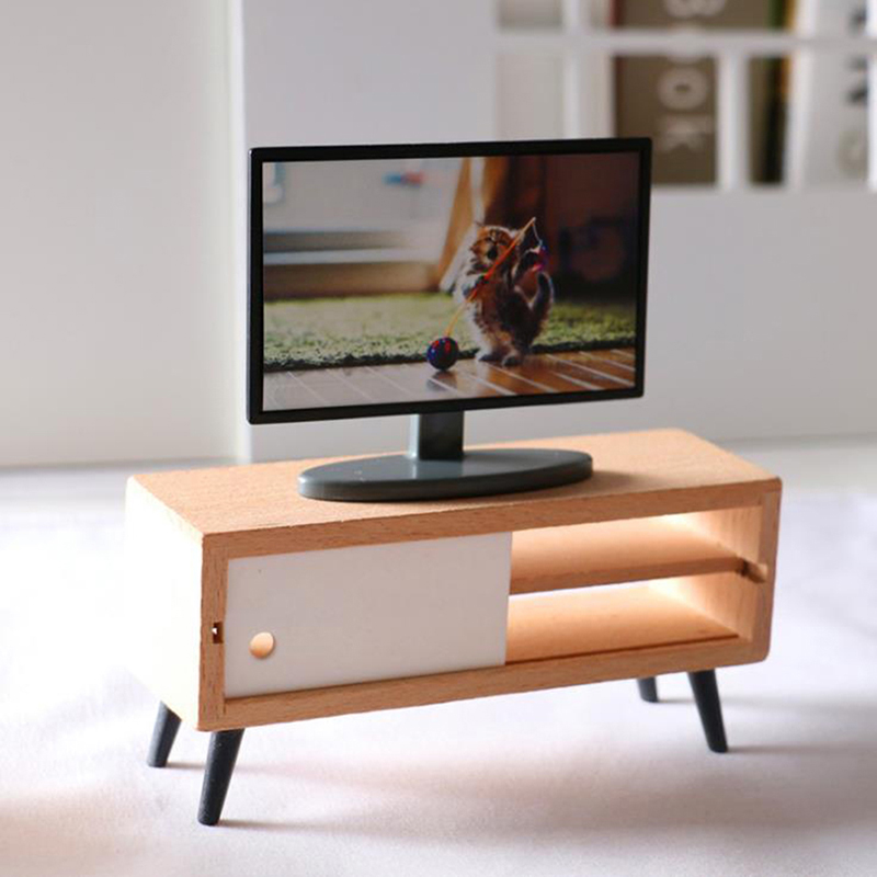 Woodworking Tv - Simulation Miniature Furniture Dollhouse Living Room