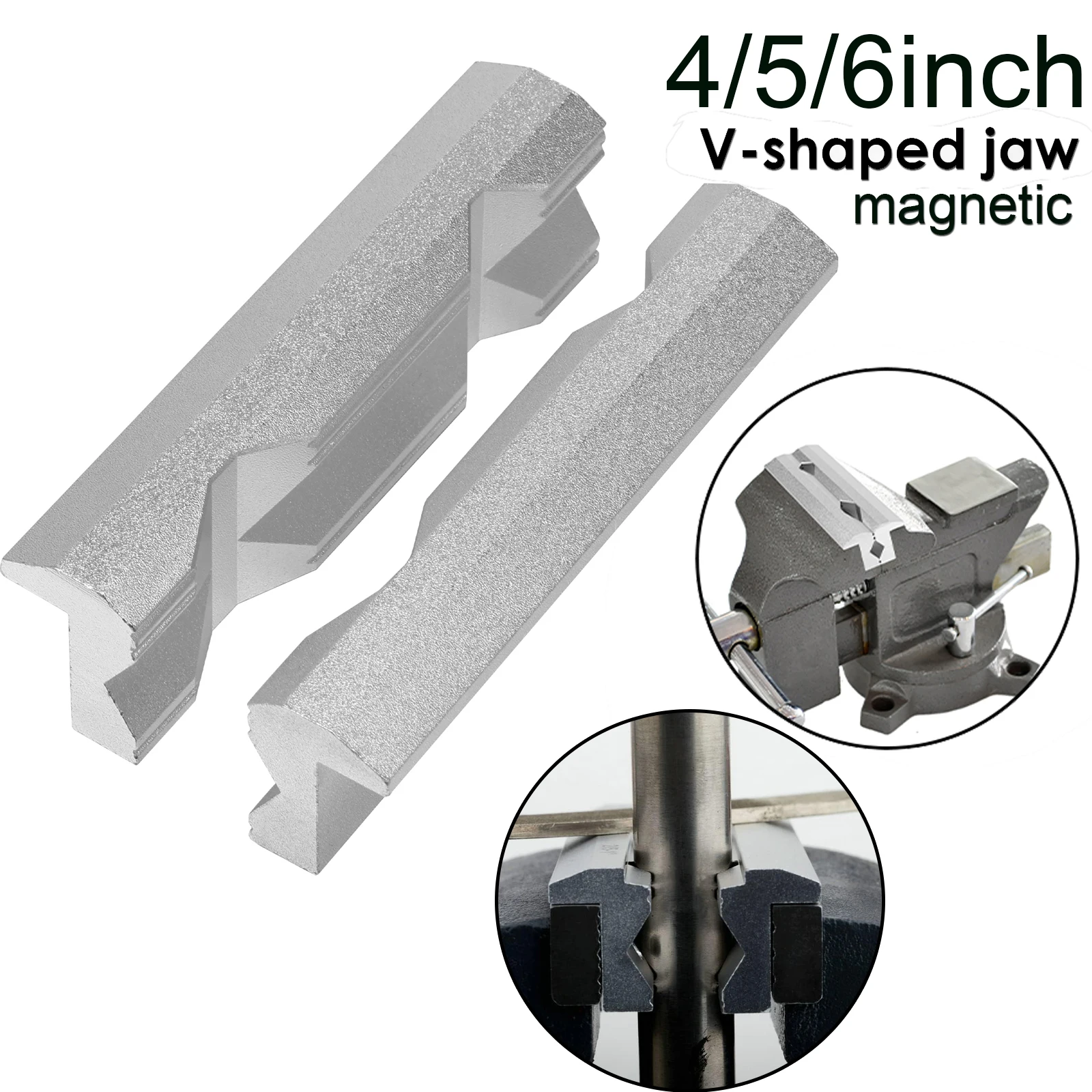 Woodworking Vise For Workbench - Magnetic Vise Jaws 4/5/6inch V Type