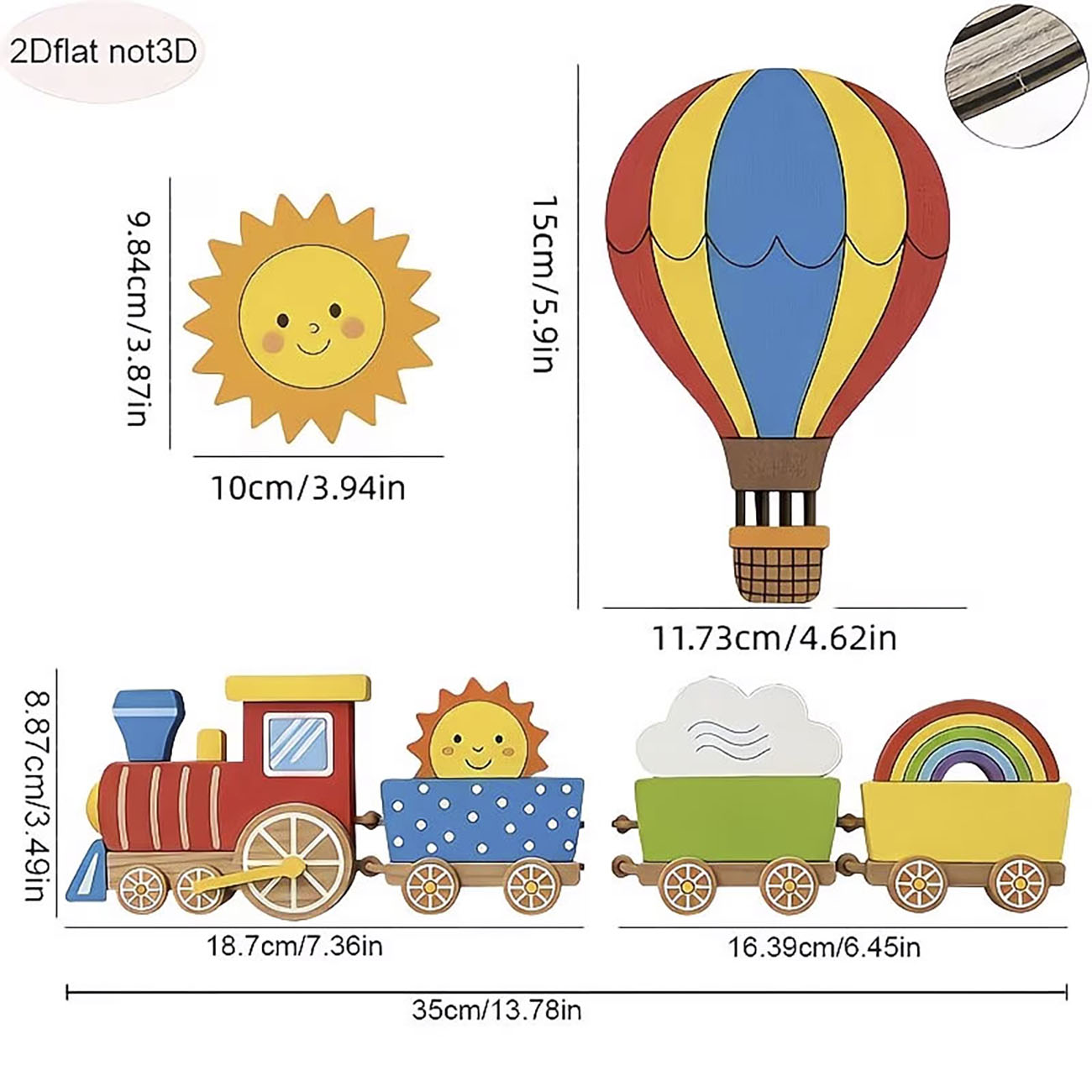 6Pcs Wooden Kids Wall Decor Se - Woodworking Veneer recension och pris