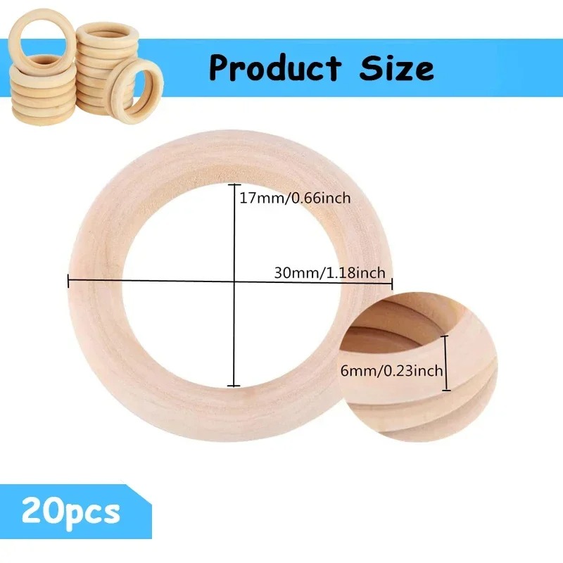 20pcs 30mm Unfinished Smooth W - Woodworking Joint Types recension och pris