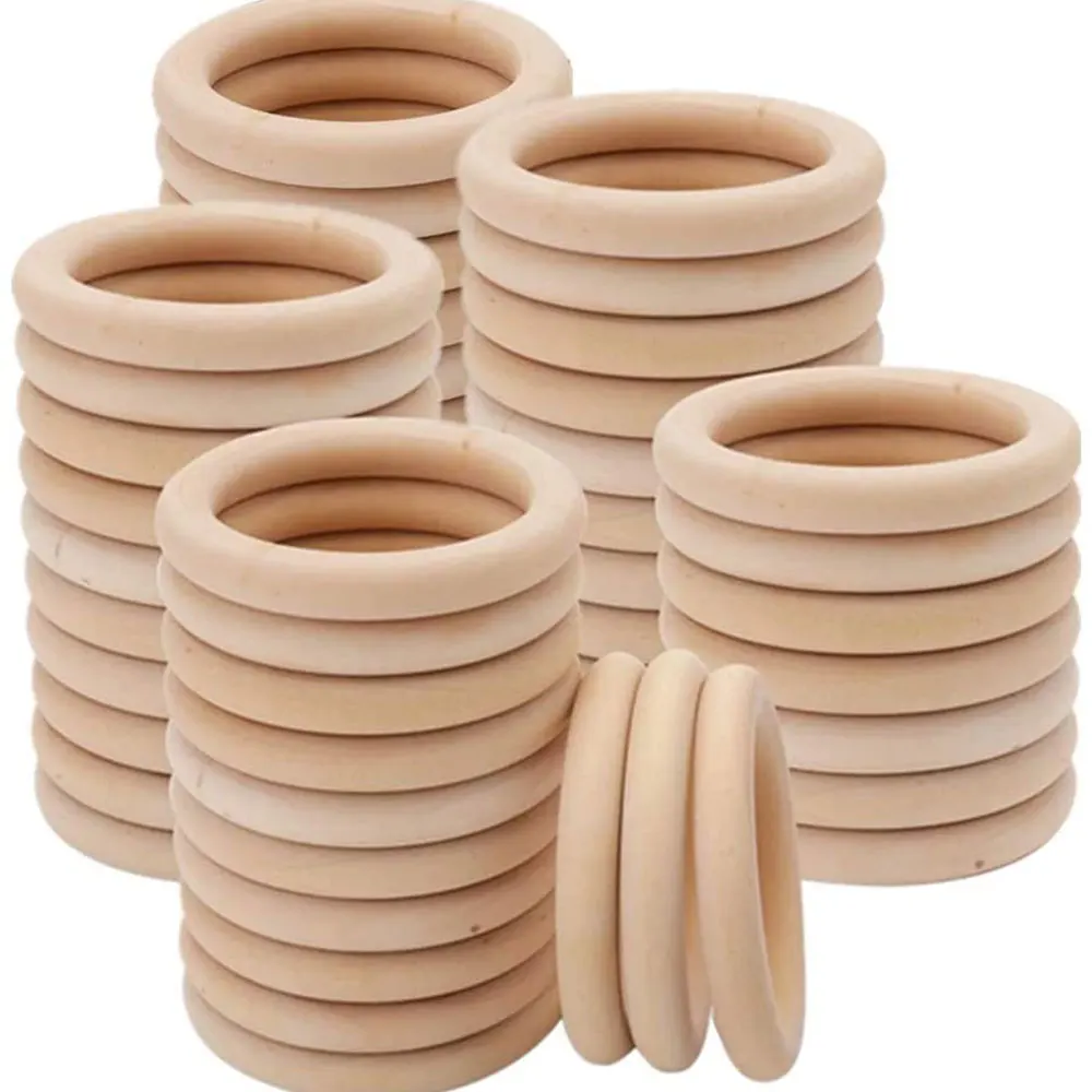 Unfinished Solid Wooden Rings  - Woodworking Joint Types recension och pris