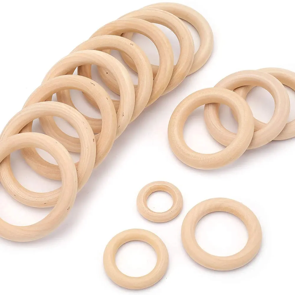 Unfinished Solid Wooden Rings  - Woodworking Joint Types recension och pris