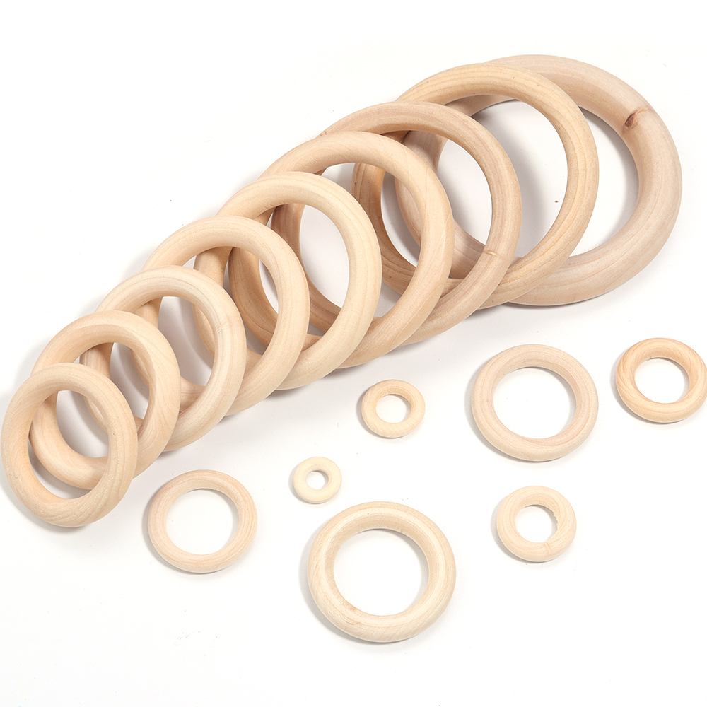 Unfinished Solid Wooden Rings  - Woodworking Joint Types recension och pris
