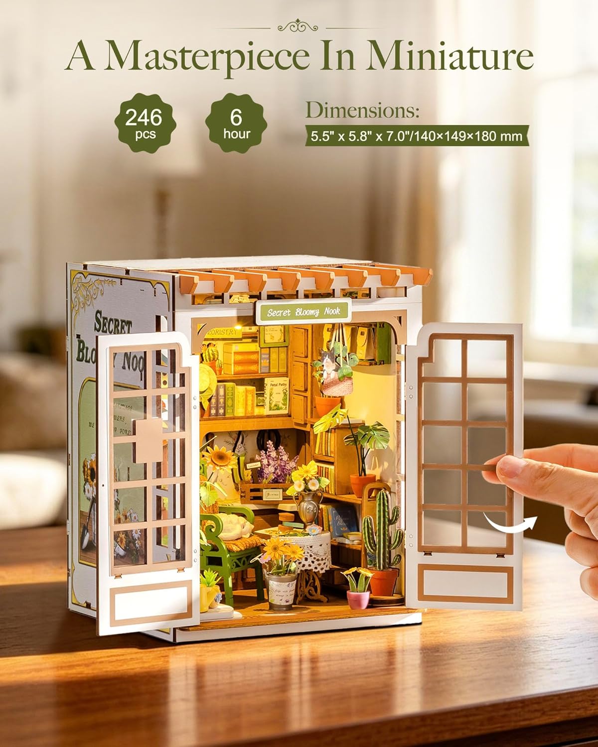 Rolife Book Nook Kit DIY Minia - Woodworking Book recension och pris
