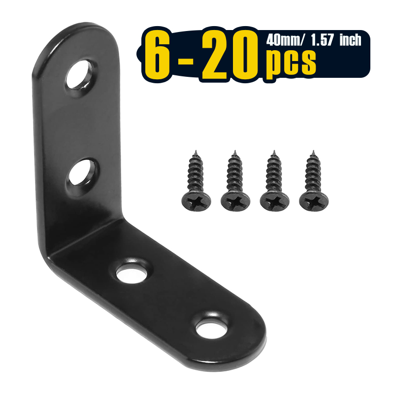 6-20 Pcs Black Corner Brace L  - Woodworking Joint Types recension och pris