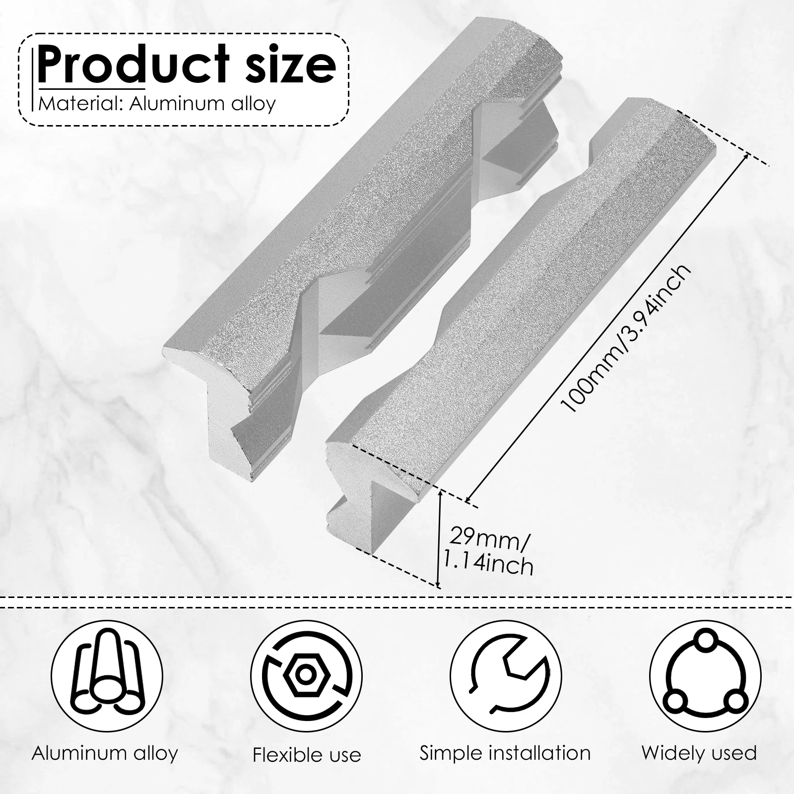 Magnetic Vise Jaws 4/5/6inch V - Woodworking Vise For Workbench recension och pris