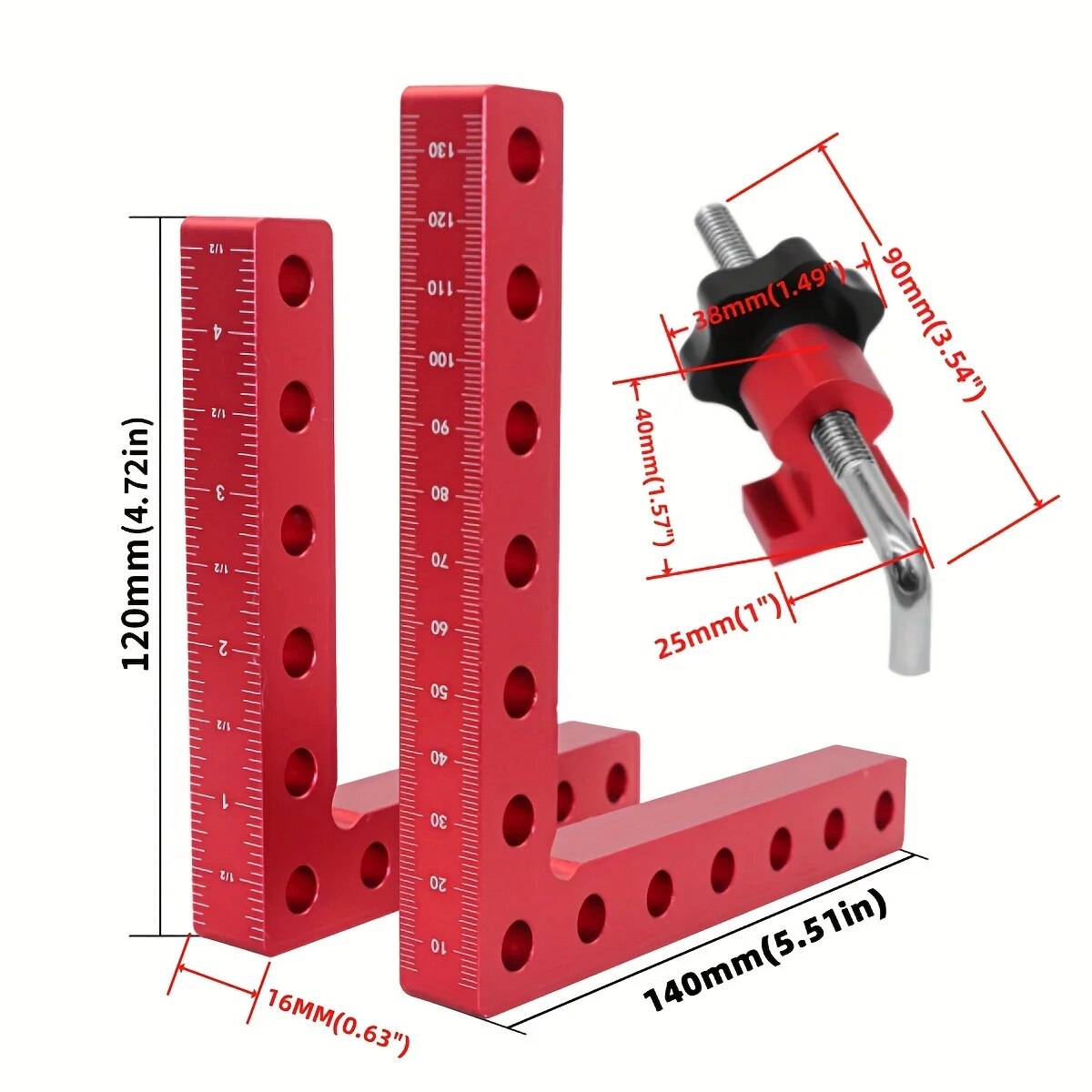 1 Set 90 Degree Positioning Sq - Woodworking Right Angle Clamp recension och pris