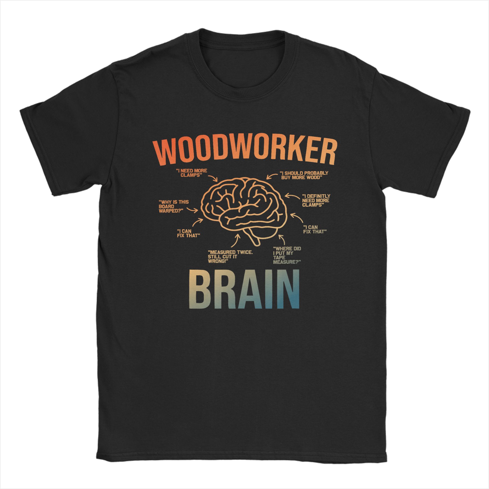 Men T-Shirt Woodworker Brain F - Woodworking Gift Ideas recension och pris