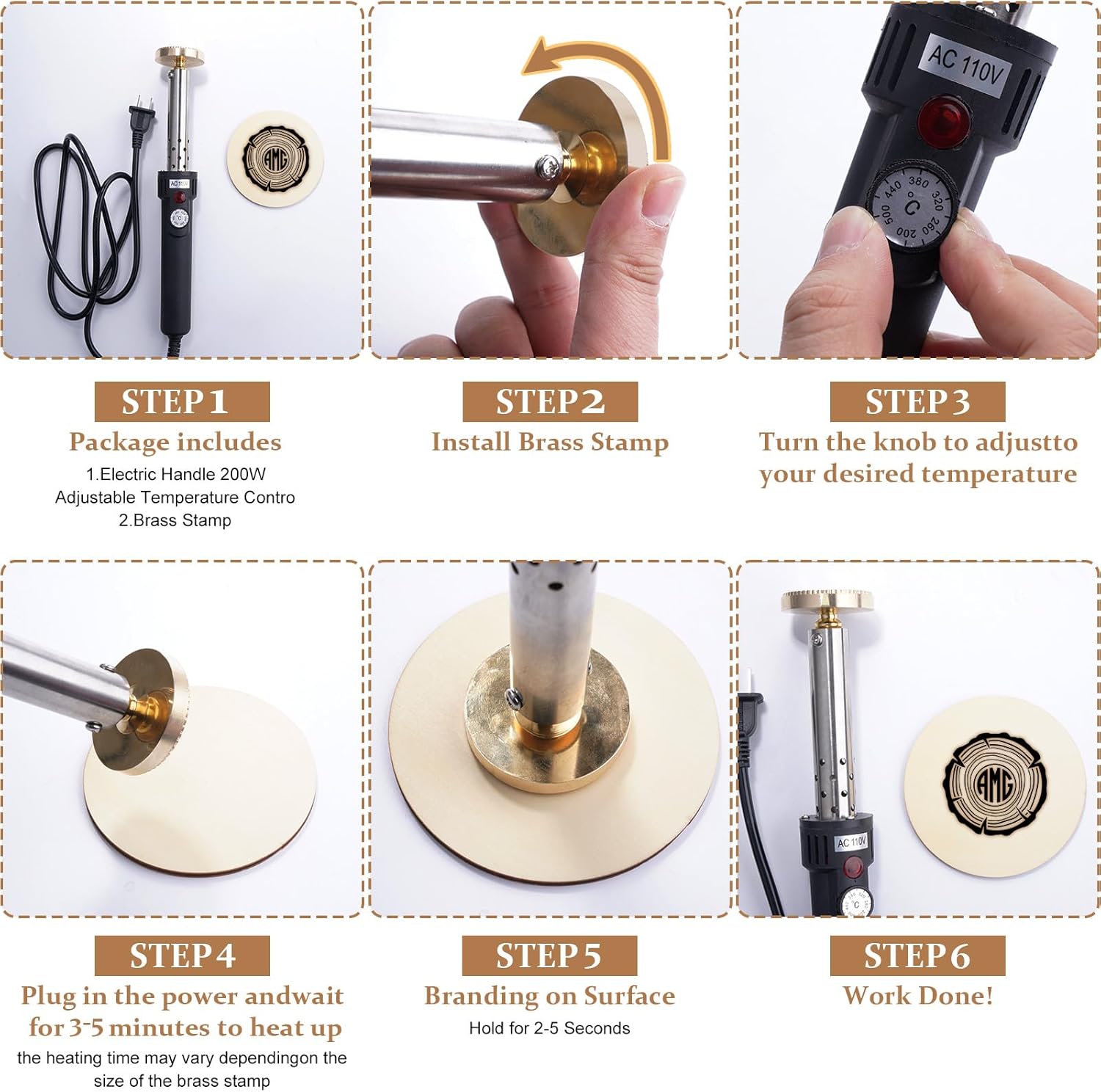 Custom Electric Branding Iron  - Woodworking Logo Design Free recension och pris