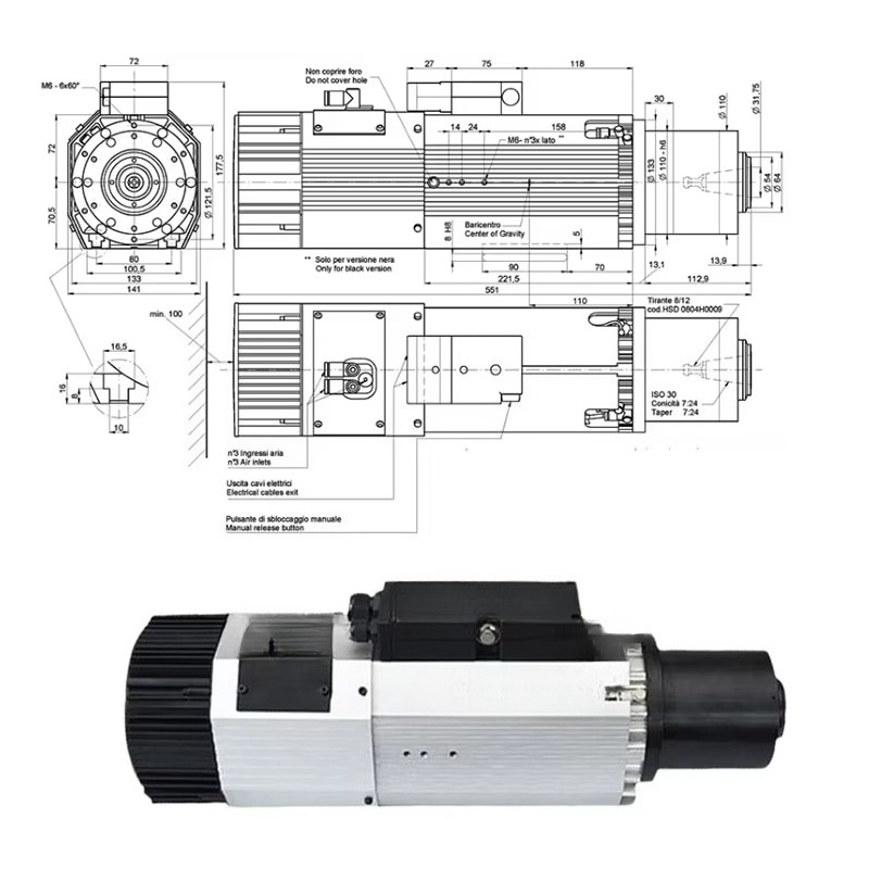 Hot Sale 9kW ISO30 Steel Spind - Woodworking Machinery For Sale recension och pris