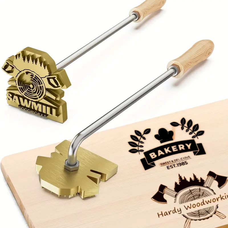 M8 Custom Branding Iron Stamp  - Woodworking Logo Design Free recension och pris